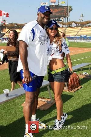 Hollywood Stars Game At The Dodger Stadium, Michael Clarke Duncan